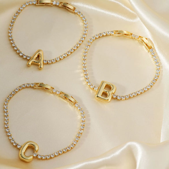 Buckle Letter Zircon Women's Bracelet Light Luxury Accessories Jewelry