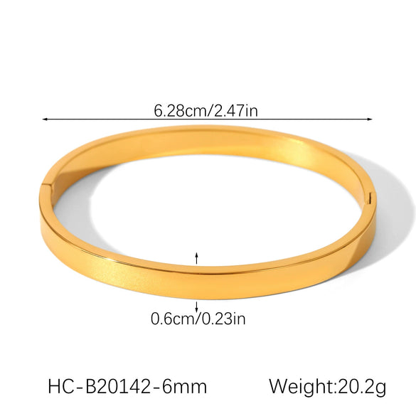 Buckle Stainless Steel Bracelet Ins Style Geometric 18K Goldplated Electroplating