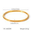 Buckle Stainless Steel Bracelet Ins Style Geometric 18K Goldplated Electroplating