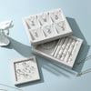 Burlap Jewelry Tray Geometric Shape Splicing Highend Luxury For Necklace Storage And Display