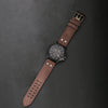Business Casual Men's Alloy Imitation Leather Stainless Steel Buckle Round Dial Bracelet Set