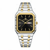 Business Casual Men's Stainless Steel Square Luminous Watch