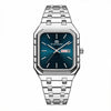 Business Casual Men's Stainless Steel Square Luminous Watch