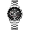 Business Decorative Quartz Movement Alloy Men's Watch With Clown Face Dial And Round Dial Shape