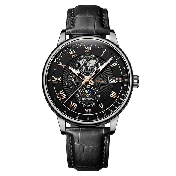 Business Earth Buckle Quartz Men'S Watches