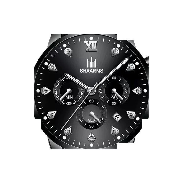 Business Fashion Men's Alloy And Stainless Steel Band Quartz Watch With Round Dial
