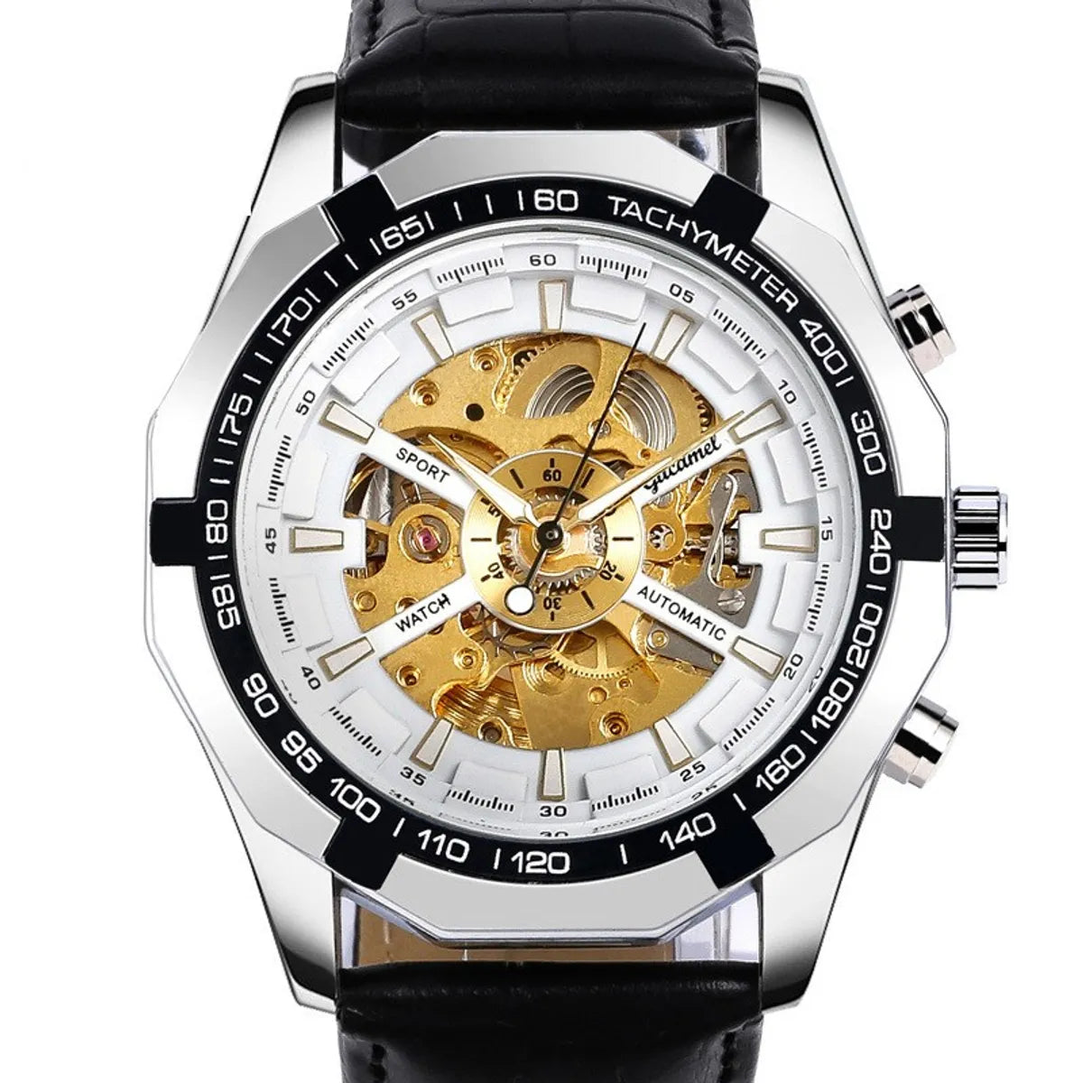 Business Gear Double Side Snaps Mechanical Men'S Watches