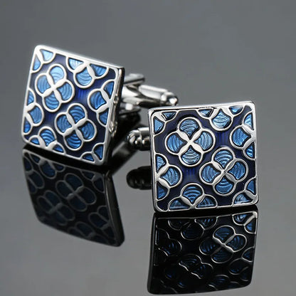 Business Geometric Copper Plating Men'S Cufflinks