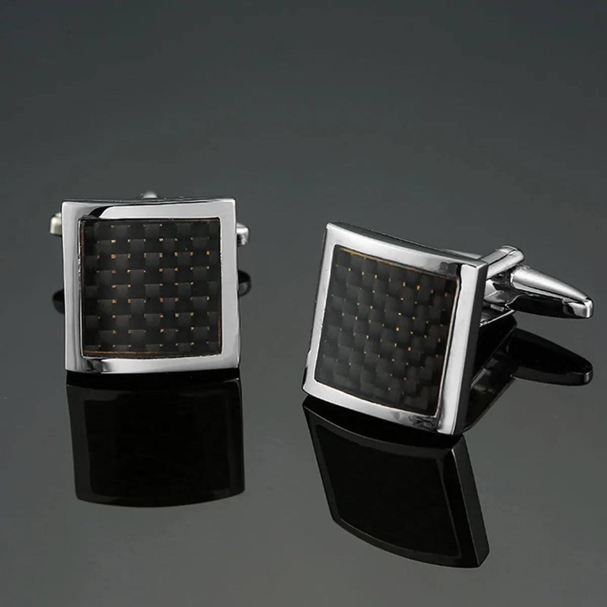 Business Geometric Copper Plating Men'S Cufflinks