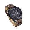 Business Men's Alloy Quartz Watch With Round Dial