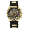 Business Men's Casual Quartz Watch With Fake Threeeye Dial Alloy Case And Strap Stainless Steel Buckle Round Dial