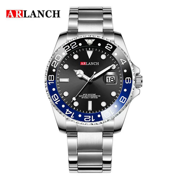 Business Men's Metal And Stainless Steel Round Quartz Watch