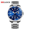 Business Men's Metal And Stainless Steel Round Quartz Watch