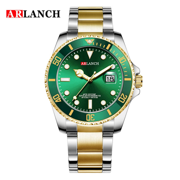 Business Men's Metal And Stainless Steel Round Quartz Watch