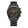 Business Men's Multifunctional Waterproof Calendar Luminous Quartz Watch Zinc Alloy Case Stainless Steel Strap Round Dial
