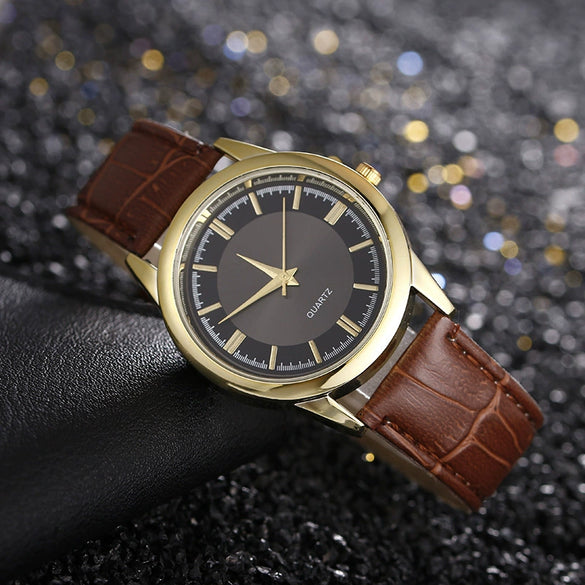 Business Men's Quartz Watch Alloy Case Stainless Steel Clasp