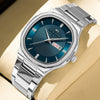 Business Men's Stainless Steel Watch With Round Dial Quartz Waterproof