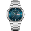 Business Men's Stainless Steel Watch With Round Dial Quartz Waterproof