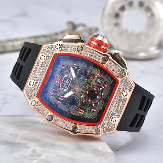 Business Number Buckle Quartz Men'S Watches