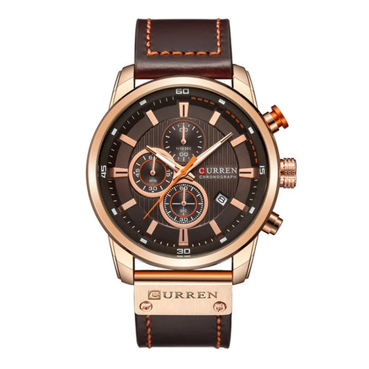 Business Round Buckle Quartz Men'S Watches