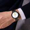 Business Simple Style Crown Double Side Snaps Quartz Men'S Watches