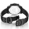 Business Sports Multifunctional Men's Watch Alloy Case Stainless Steel Strap Mineral Reinforced Glass Mirror Round Dial Waterproof Quartz Watch