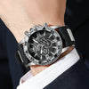 Business Style Men's Quartz Watch With Alloy Case Silicone Strap And Round Dial