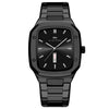 Business Style Rectangular Dial Stainless Steel Men's Watch With Double Calendar And Waterproof Feature