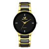 Business Style Round Dial Alloy Case And Strap Steel Band Quartz Watch For Men