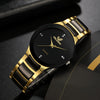 Business Style Round Dial Alloy Case And Strap Steel Band Quartz Watch For Men
