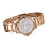 Business Style Round Dial Alloy Strap Quartz Watch For Female With Stainless Steel Clasp