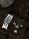 Business Style Round Dial Alloy Strap Quartz Watch For Female With Stainless Steel Clasp