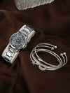 Business Style Round Dial Alloy Strap Quartz Watch For Female With Stainless Steel Clasp