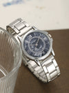 Business Style Round Dial Alloy Strap Quartz Watch For Female With Stainless Steel Clasp