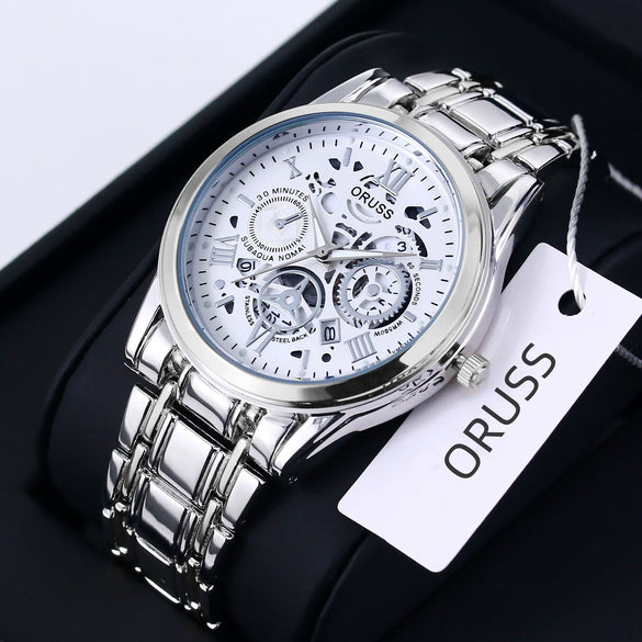 Business Trend Quartz Men's Watch Alloy Case And Strap Round Dial
