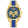 Business Watch Alloy Strip Round Dial With Roman Graduated And Printed Logo For Men