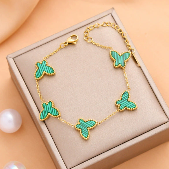 Butterfly Bow Titanium Steel Electroplating Bracelet Unisex