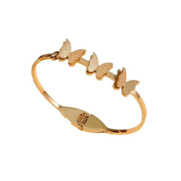 Butterfly Bracelet Titanium Steel Exquisite Stereo Frosted Electroplating Hand Jewelry