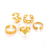 Butterfly Chain Opening Adjustable Ring Titanium Steel Geometric Style Electroplated