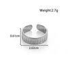 Butterfly Chain Opening Adjustable Ring Titanium Steel Geometric Style Electroplated