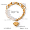 Butterfly Geometric Stainless Steel Bracelet With Zircon Chain Ball Chain Cuban Chain Electroplated Non Fading Hand Jewelry For Women