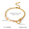 Butterfly Geometric Stainless Steel Bracelet With Zircon Chain Ball Chain Cuban Chain Electroplated Non Fading Hand Jewelry For Women