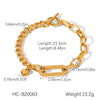 Butterfly Geometric Stainless Steel Bracelet With Zircon Chain Ball Chain Cuban Chain Electroplated Non Fading Hand Jewelry For Women