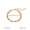Butterfly Geometric Stainless Steel Bracelet With Zircon Chain Ball Chain Cuban Chain Electroplated Non Fading Hand Jewelry For Women