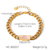 Butterfly Geometric Stainless Steel Bracelet With Zircon Chain Ball Chain Cuban Chain Electroplated Non Fading Hand Jewelry For Women