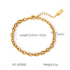 Butterfly Geometric Stainless Steel Bracelet With Zircon Chain Ball Chain Cuban Chain Electroplated Non Fading Hand Jewelry For Women