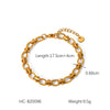 Butterfly Geometric Stainless Steel Bracelet With Zircon Chain Ball Chain Cuban Chain Electroplated Non Fading Hand Jewelry For Women