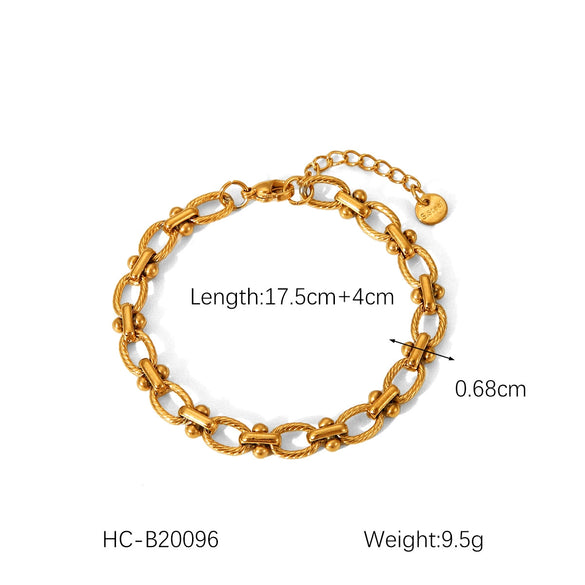 Butterfly Geometric Stainless Steel Bracelet With Zircon Chain Ball Chain Cuban Chain Electroplated Non Fading Hand Jewelry For Women