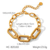 Butterfly Geometric Stainless Steel Bracelet With Zircon Chain Ball Chain Cuban Chain Electroplated Non Fading Hand Jewelry For Women