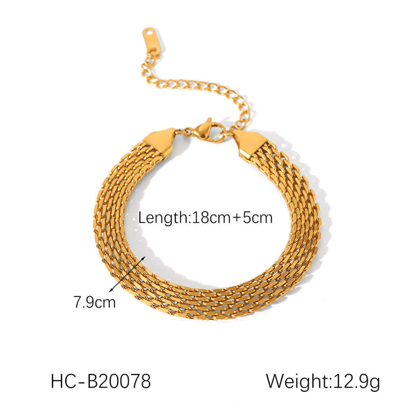 Butterfly Geometric Stainless Steel Bracelet With Zircon Chain Ball Chain Cuban Chain Electroplated Non Fading Hand Jewelry For Women